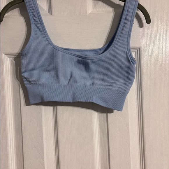 OQQ 3 Bra Top Bundle - Black - Blue - Green - Size Small - EUC - Picture 2 of 5